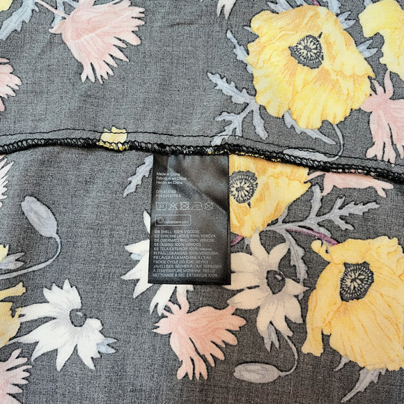 H & M Divided Floral Faux Wrap Maxi Dress Spaghetti Strap Black 2 - Picture 8 of 8